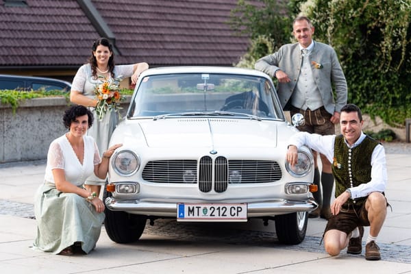 Berti bei der Hochzeit von Julia & Karlheinz